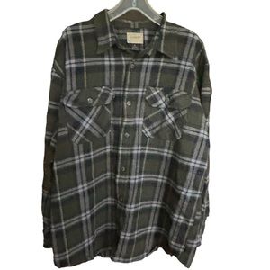 C.E. Schmidt workwear heavyweight Plaid‎ flannel button up shirt - Size Men's XL